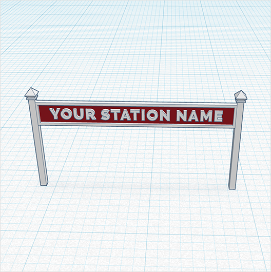 OO Scale | Single-Sided Custom Steam-Era Station Sign - Style 1 (3 pac ...