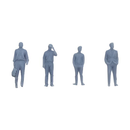 OO Scale Ready to Paint Men - Pack 2 (4 pack)
