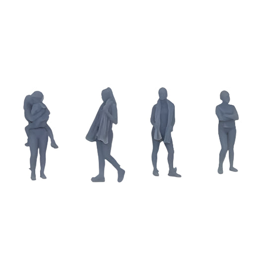 OO Scale Ready to Paint Women - Pack 4 (4 pack) – Model Railway Scenes