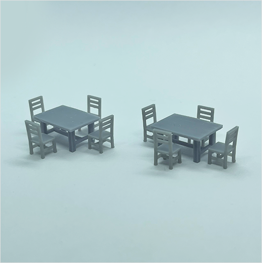 OO Scale | Table and Chairs - Type 1 (10 pieces) – Model Railway Scenes