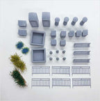 OO Scale Ready to Paint Street Scenes - Pack 2 (38 pieces)