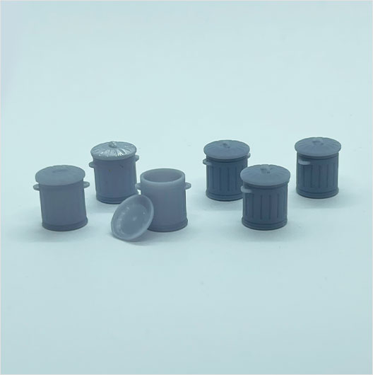 OO Scale | Ready to Paint | Galvanised Metal Bin - Mixed Pack