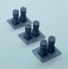 Load image into Gallery viewer, OO Scale | Chimney Pots - Type 4 (3 pack)
