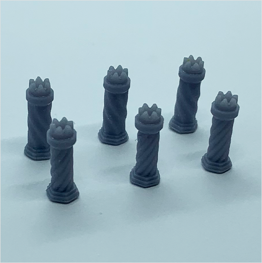 OO Scale | Chimney Pot - Tudor-Style - Mixed (6 pack)