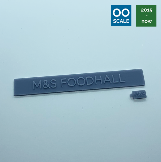 OO Scale | 2015 M&S Foodhall Shop Sign Set (2 piece)