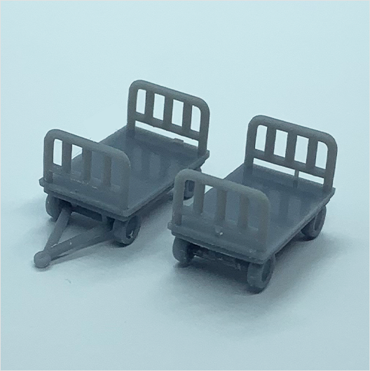 OO Scale | Porter Luggage Trolley - Style 1 (2 pack)