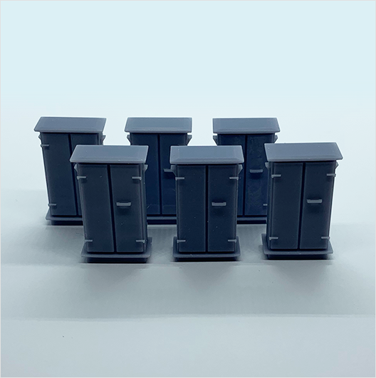O Scale | Lineside Relay Cabinet - Wide (6 pack)