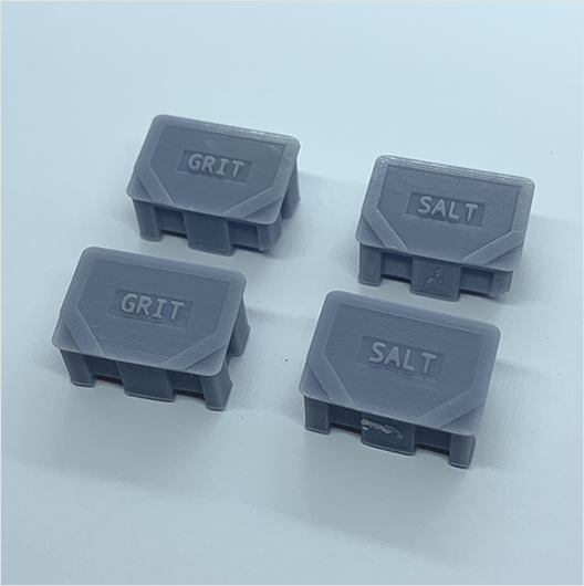 OO Scale | Salt and Grit Bin - Style 1 (4 pack)