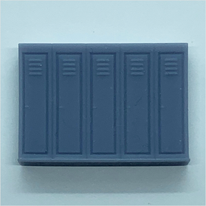 OO Scale | Row of Five Lockers (1 piece)