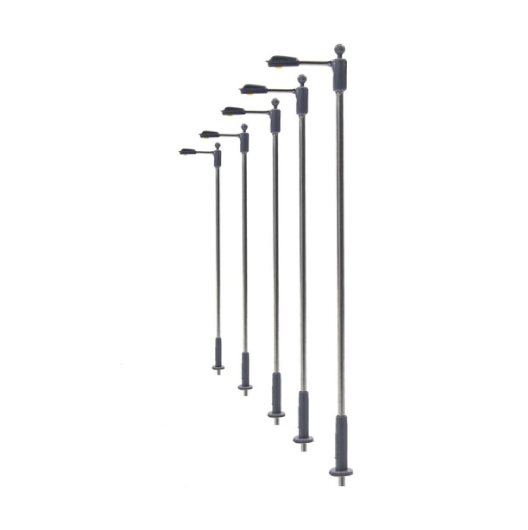 Scala N | Lampione stradale a testa singola da 3 volt (confezione da 5)