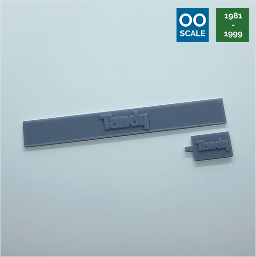 OO Scale | 1981 Tandy Shop Sign Set (1 pack)