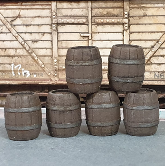 OO Scale | Whiskey Barrel (6 pack)